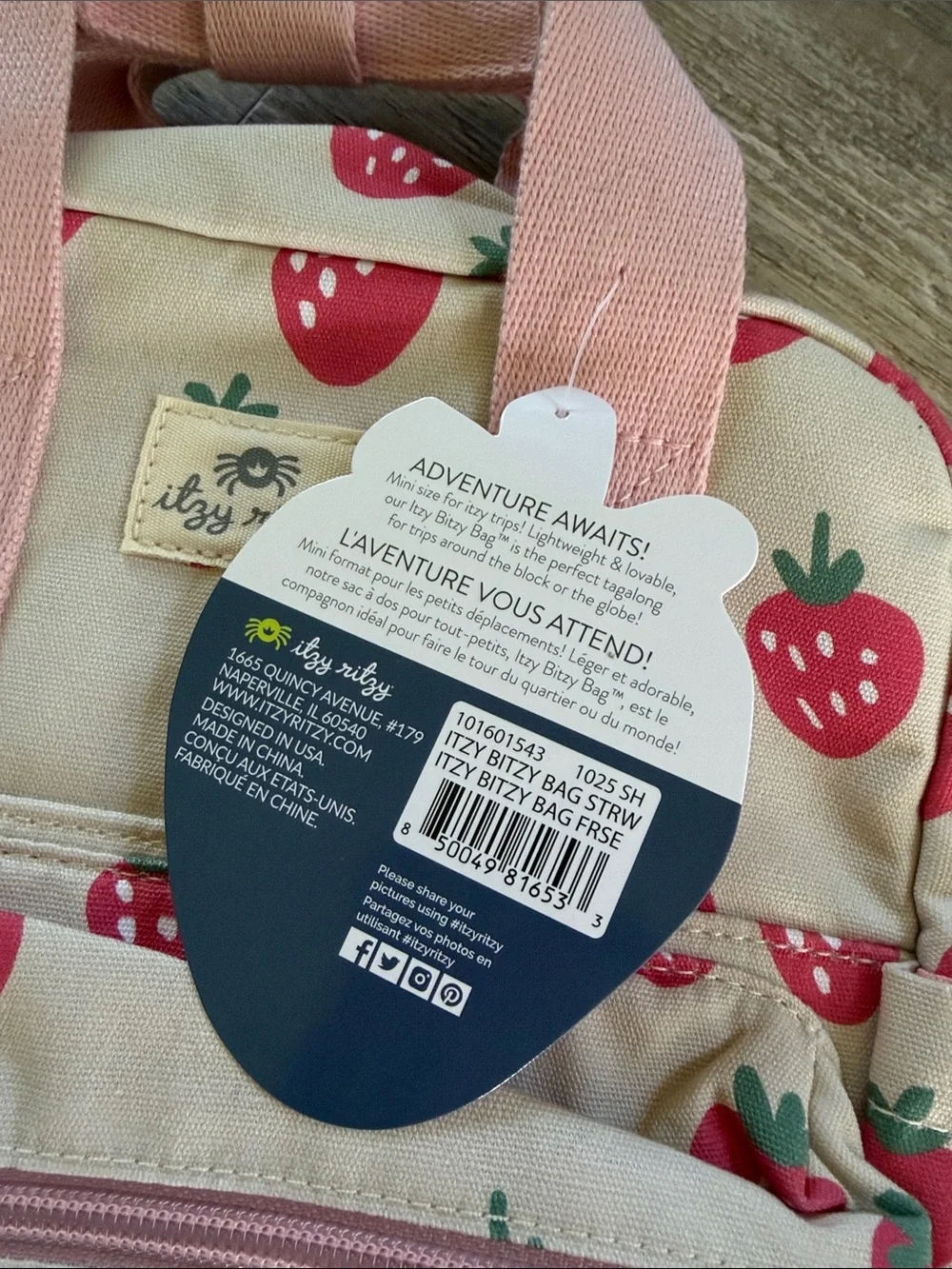 Itzy Ritzy | Itzy Bitzy Bag Toddler Strawberry Print Backpack